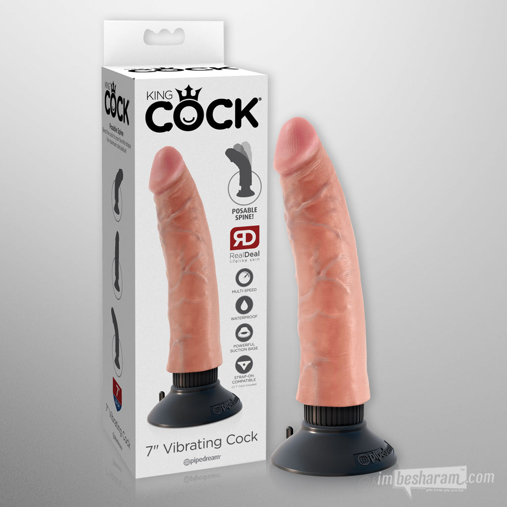 KIng Cock 7" Vibrating Dildo
