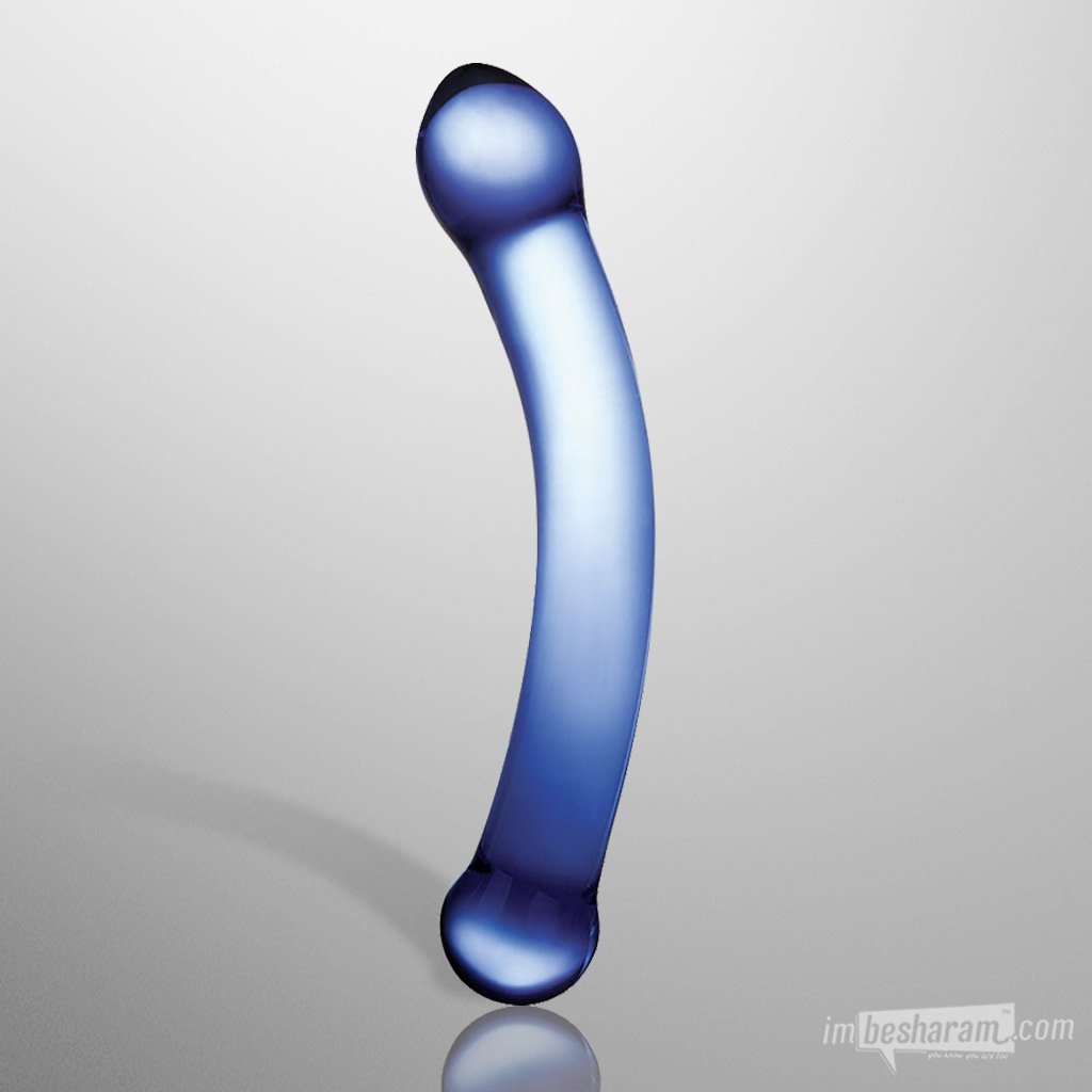6" Curved G-Spot Glass Dildo