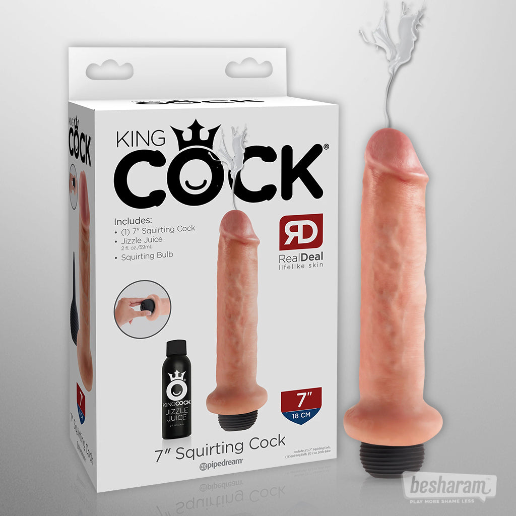 King Cock 7" Squirting Realistic Dildo