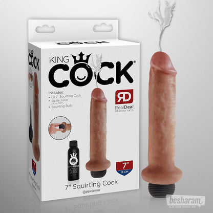 King Cock 7" Squirting Realistic Dildo
