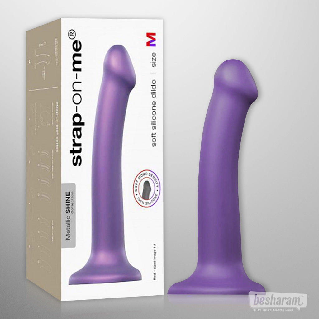 Strap-on-Me Metallic Shine Silicone Dildo