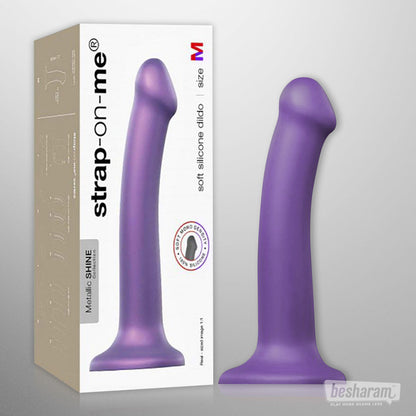 Strap-on-Me Metallic Shine Silicone Dildo