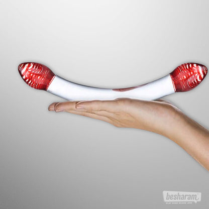 Glas Red Head Double Dildo