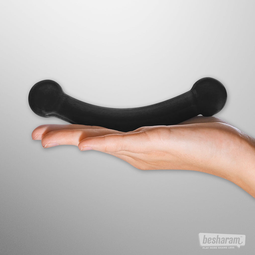 Glas Double Bull Black Dildo