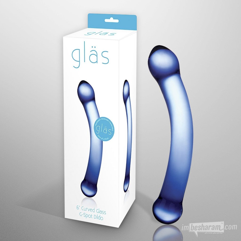 6&quot; Curved G-Spot Glass Dildo