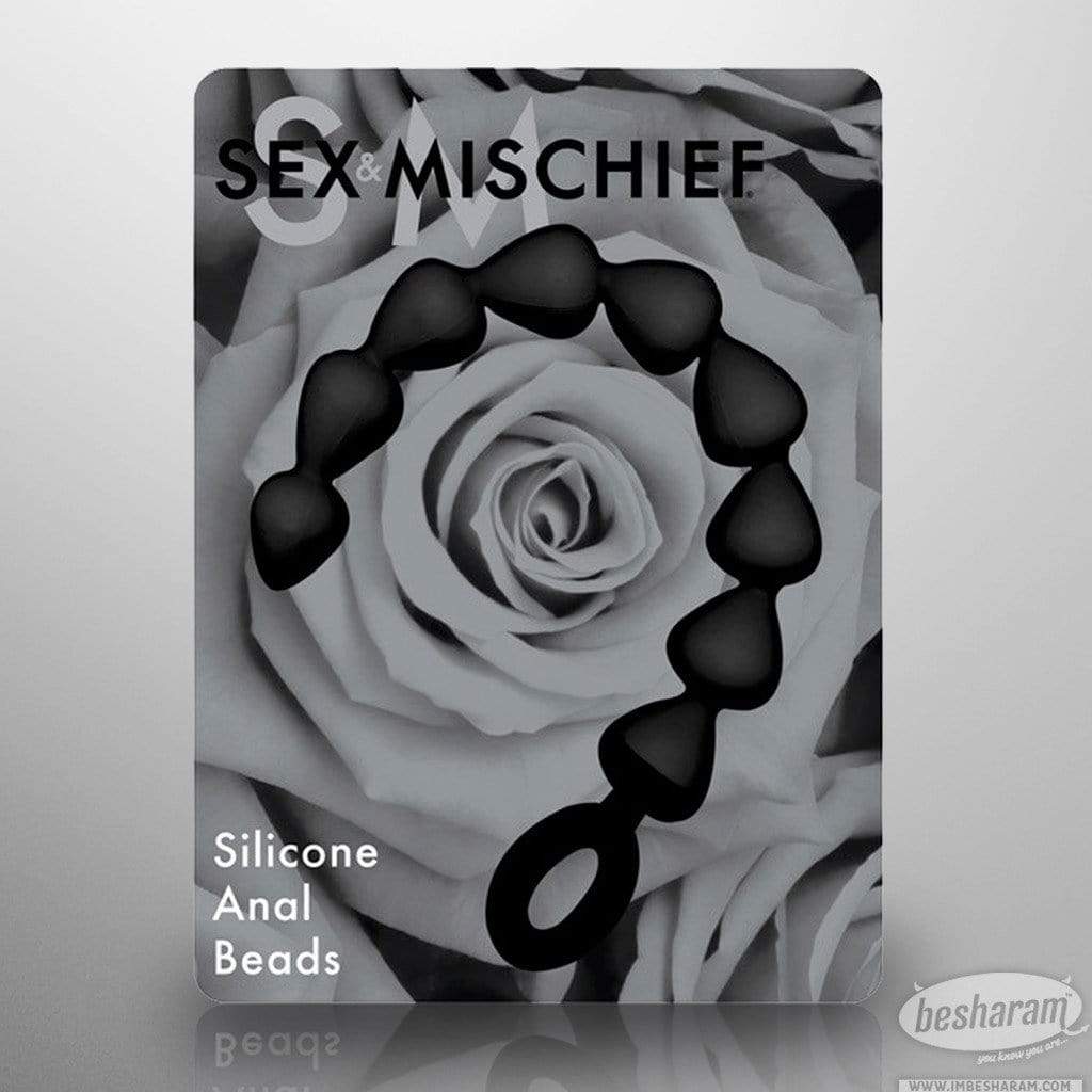 Sex &amp; Mischief Black Silicone Anal Beads